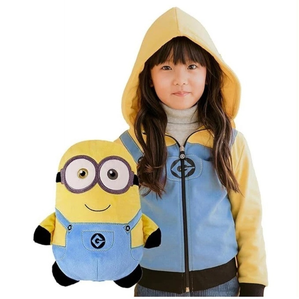 💰Cubcoats Bob The Minion Hoodie Plush Transforming Fleece Sweater Toddler New